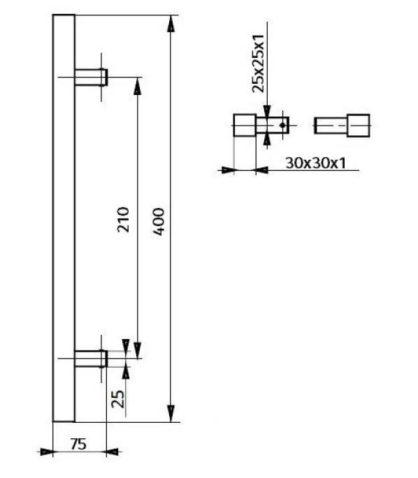 YH-400S/90 400mm hossz ngyzet alak foganty mretei